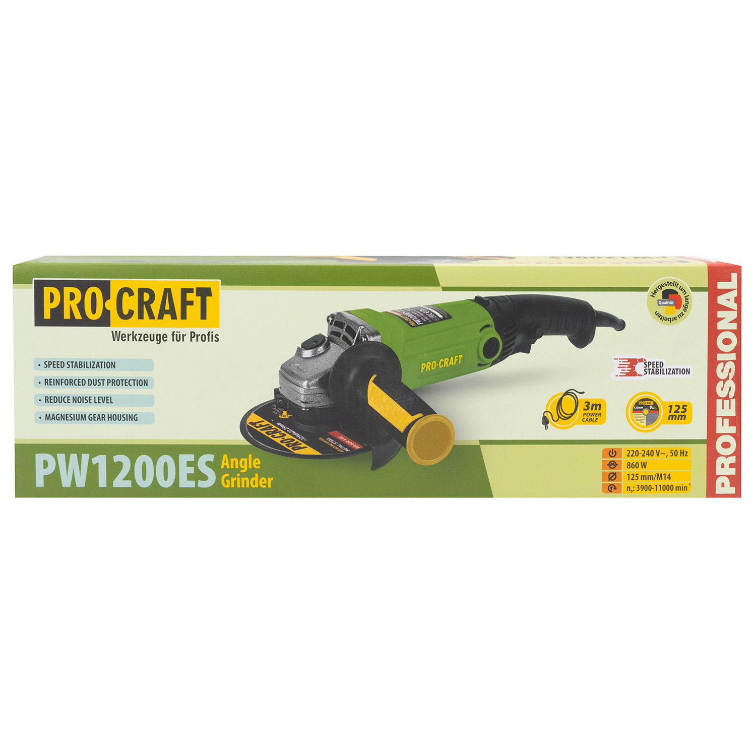 Кутошліфувальна машина Procraft PW1200ES 125 мм - 13
