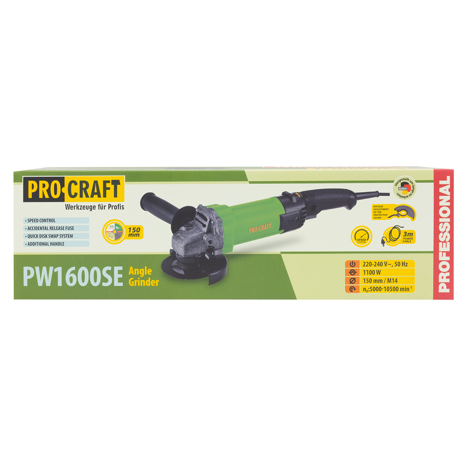 Кутошліфувальна машина Procraft PW1600SE 150 мм - 18