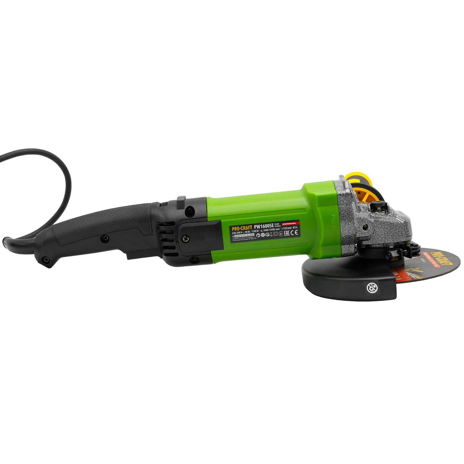 Кутошліфувальна машина Procraft PW1600SE 150 мм - 10