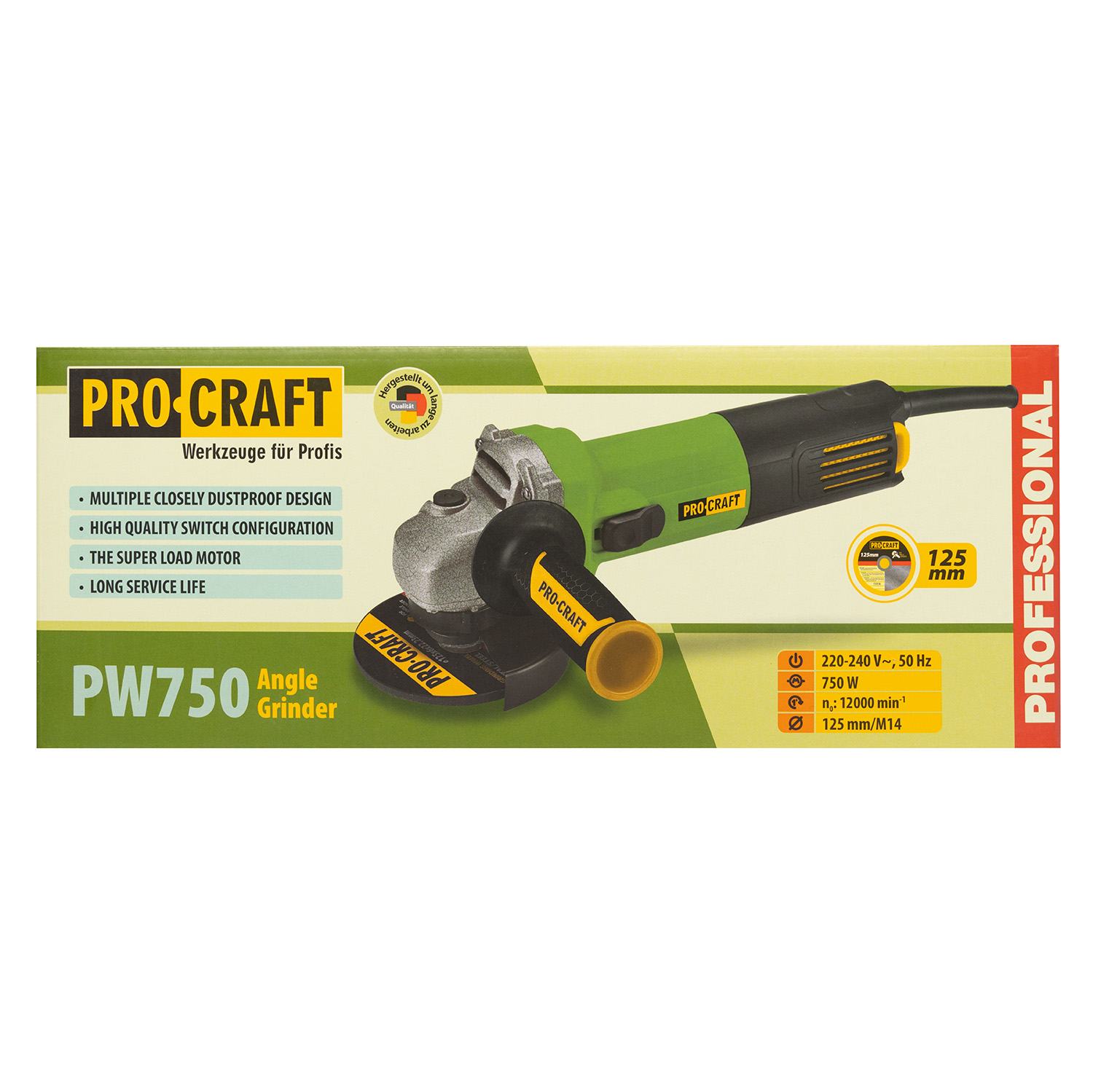 Кутошліфувальна машина Procraft PW750 125 мм - 15