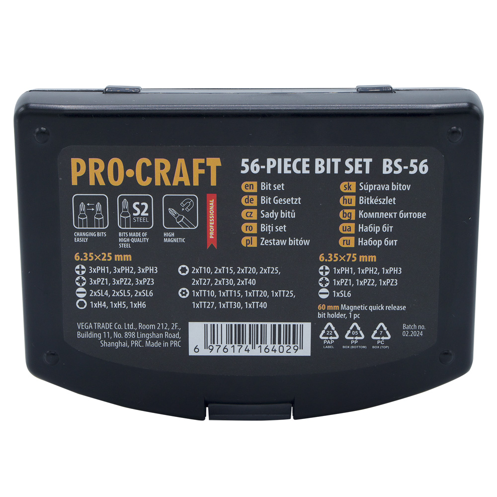 Набір біт Procraft BS56 - 6